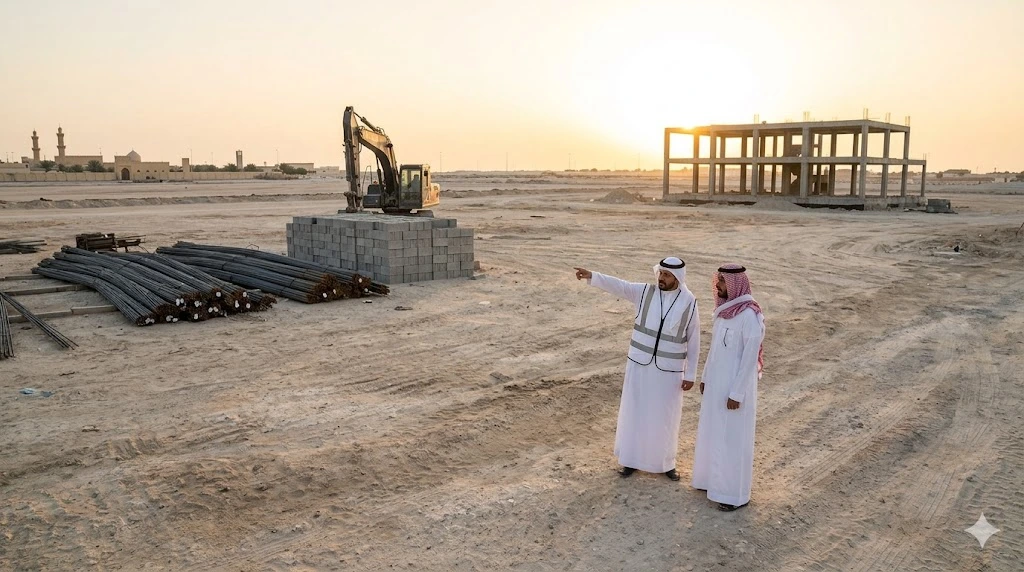 تكلفة مقاول بناء عظم في القطيف حسب المساحة ونوع البناء