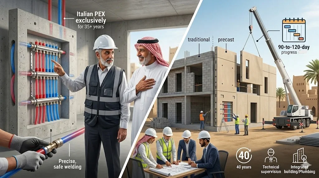 افضل شركة لتأسيس السباكة في السعودية دار المصطفى للمقاولات العامة