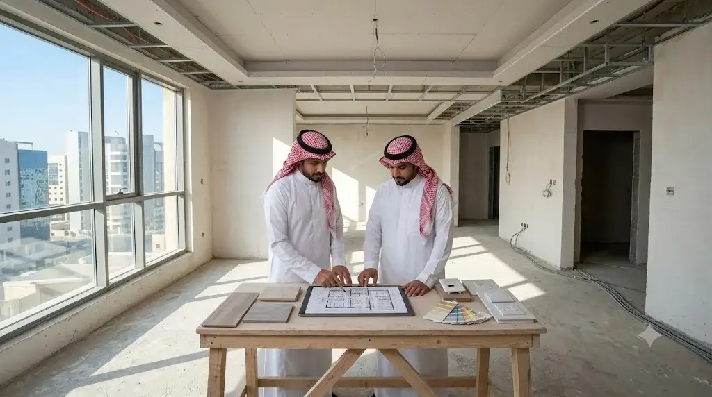كم تكلفة تشطيب شقة 200 متر في السعودية؟ دليل توزيع الميزانية مع دار المصطفى 1 تكلفة تشطيب شقة 200 متر في السعودية