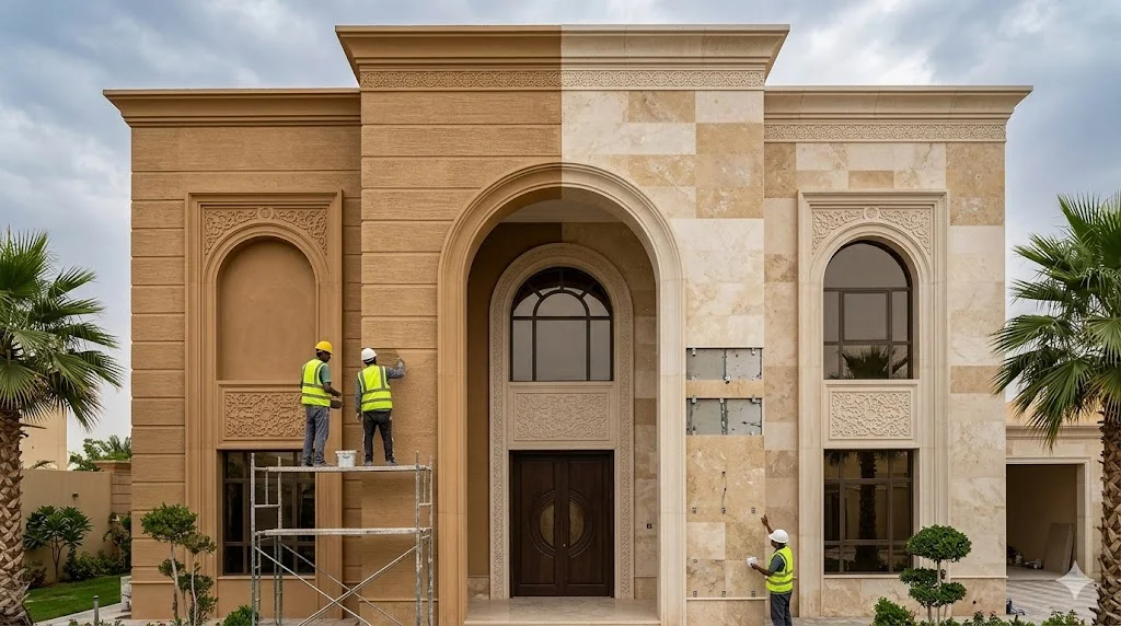 مواد تشطيب الواجهات الخارجية من دار المصطفى للمقاولات العامة