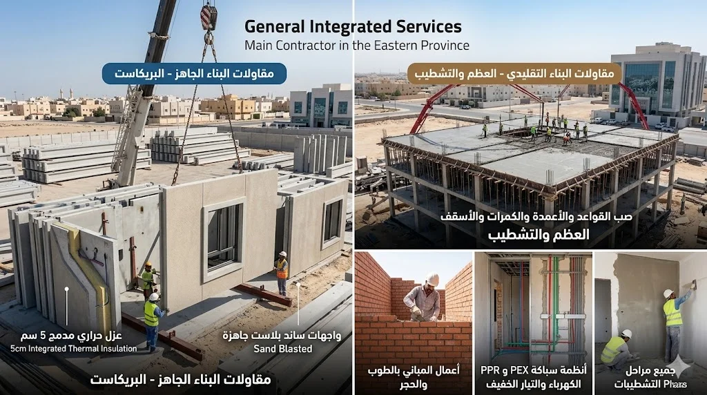 الخدمات المتكاملة التي يقدمها مقاول عام بالمنطقة الشرقية
