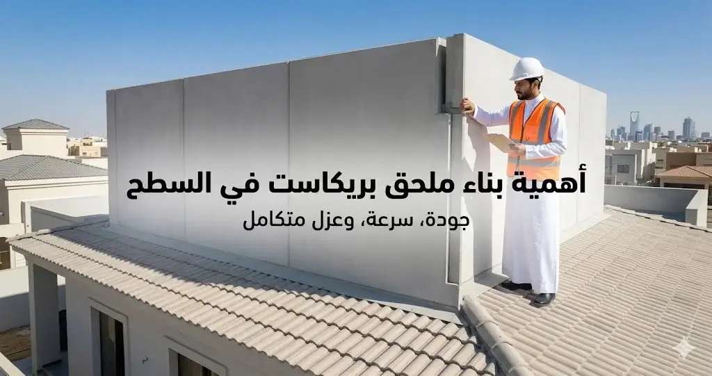بناء ملحق في السطح بدون اعمدة | حلول آمنة بدون تكسير - دار المصطفى 1 أهمية بناء ملحق بريكاست في السطح