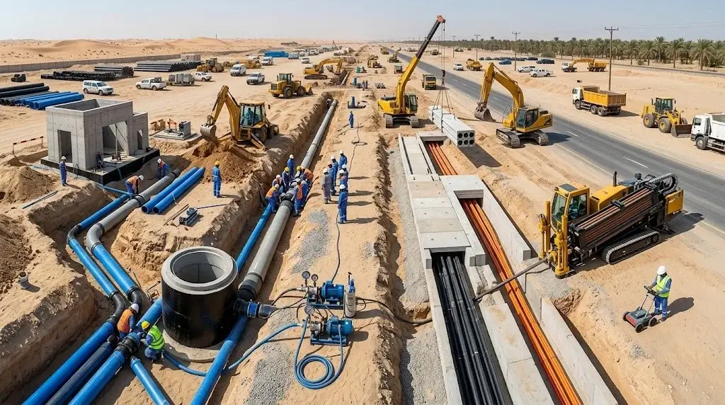 كيف تختار أفضل شركات مقاولات بنية تحتية لمشروعك؟ 0507884542 1 خدمات البنية التحتية في شركة دار المصطفى للمقاولات